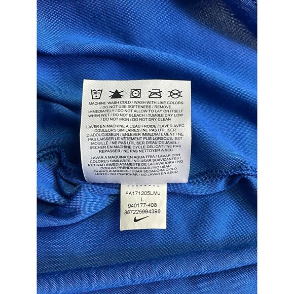 Nike Athletic 1/4 Zip Neck Jacket Sweatshirt Blue Dri Fit Mens Sz L - Picture 8 of 9
